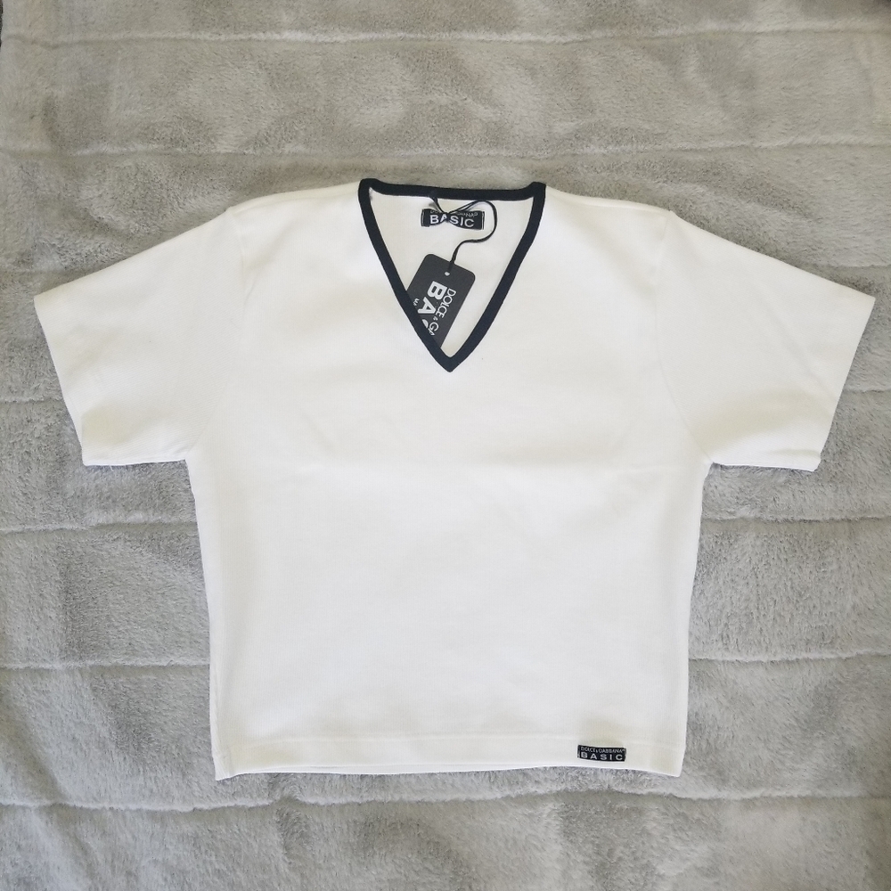Dolce & Gabbana Basic Crop Top Size XL